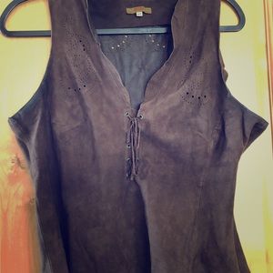 Kenzo Tops - Kenzo suede leather tank top Kenzo Tops - Kenzo suede leather tank top